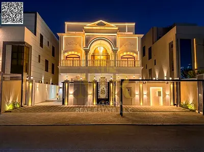A villa with all-inclusive price (electricity, water, and air conditioning) on ​​the main street, ready to move in, in one of Ajman's most prestigious