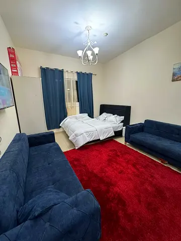 New furnished studio lowest price Yasmeen Towers prime location near services ready for immediate move in bills included fast internet comfortable spa