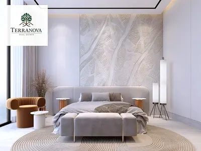 شقة بغرفتي نوم | برج أوريستا JVC | مفروشة | إطلالة على المسبح ووسط المدينة