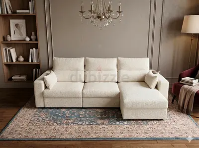 Cream Color Sofa Bed – Clean Piece Simple and elegant design. Lightly used, no damage. Perfect for h