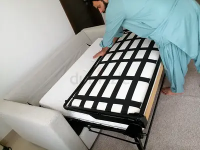 pull-out sofa bed with mattress -