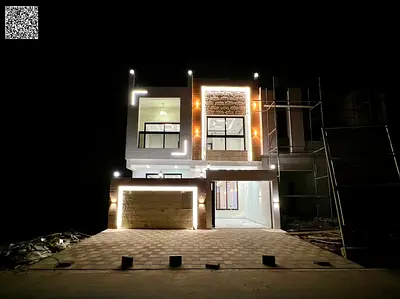 Villa for sale in Ajman | Al Helio 2 area | 4 bedrooms, majlis, hall and swimming pool | Price includes registration fees and is negotiable.