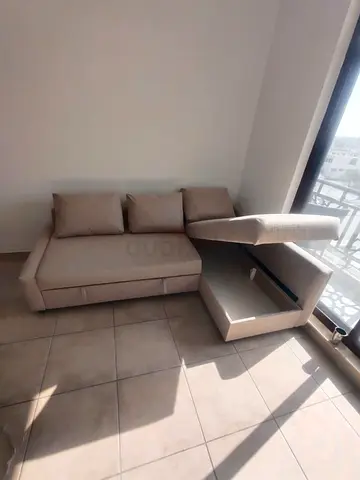 IKEA L Shape Sofa cum bed with big storage and you can fix the storage left or right anyside