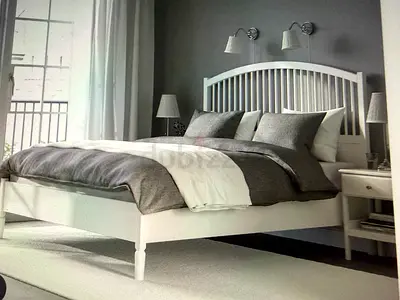 IKEA TYSSEDAL strong wooden bed set (180X200) with branded mattress