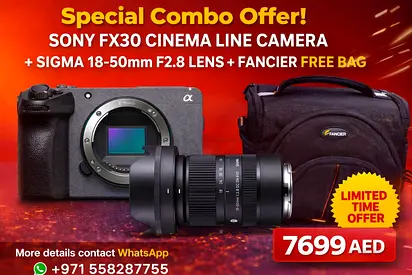 SONY FX30 CINEMA LINE CAMERA WITH SIGMA 18-50 + FREE BAG (BRAND NEW)