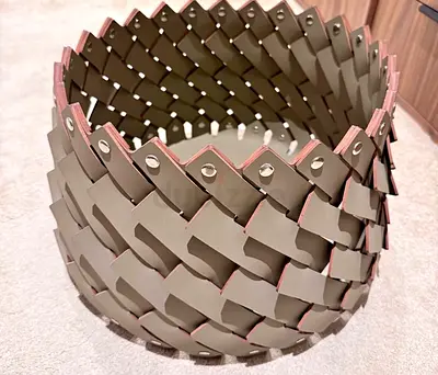 Woven Olive-Green Decorative Storage Basket from Versace Home
