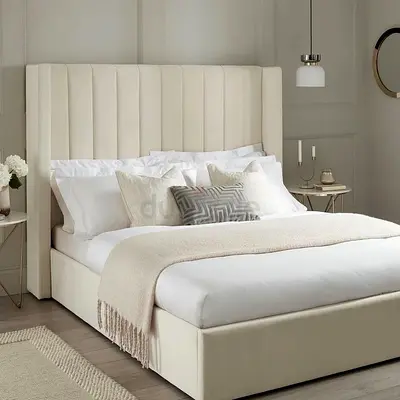 New Modern Twin Bed with Elegant Headboard  Manual Storage - Cash on Delivery