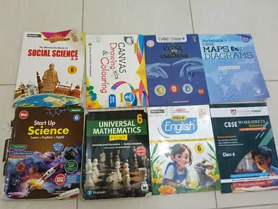 Class 6 CBSE Textbook  Workbook Set (8 books) – Math, Science, English, Social Science, Maps  More