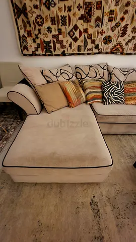 L shape beige Sofa