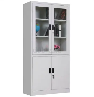 White Glass Door Cabinet 185x80x40