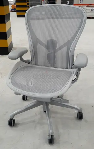 Fully Adjustable Remastered V2 Version Herman Miller Aeron Ergonomic Chair Size C, Mineral