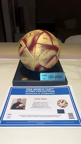 Lionel Messi signed FIFA World Cup Qatar  final match ball — COA included (Icons)