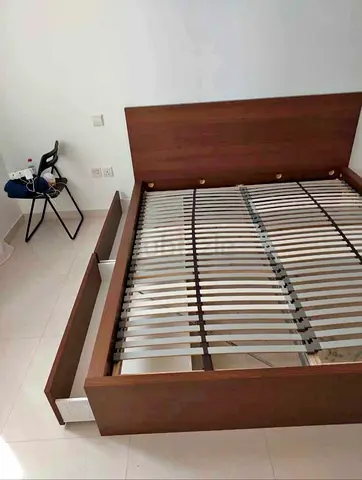 Ikea malm brown bed with ikea mattresa 160x200