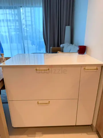 Stylish White Kitchen IKEA Cart with Storage (Original price AED 4,600