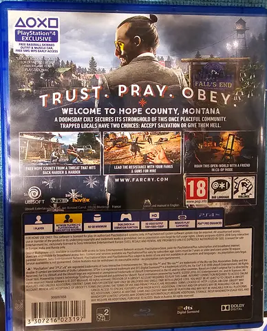 Far Cry 5 PS4 Clean 100% disc