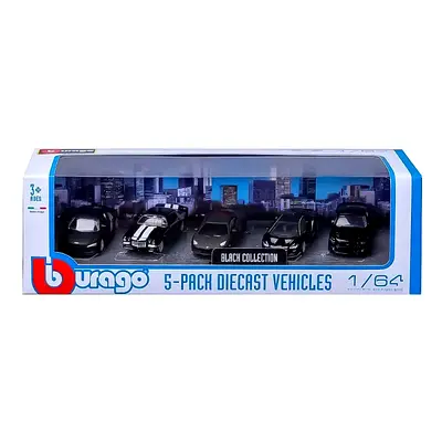 Bburago 5-Pack Diecast Vehicles - Black Collection