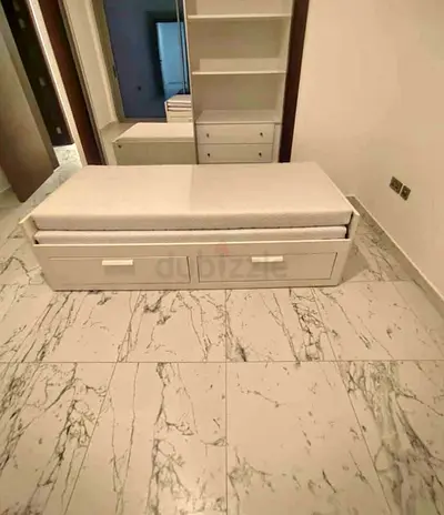 Ikea brimness Day bed frame with 2 big storage drawers underneath and with 2 Ikea mattresses