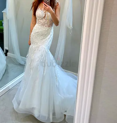 Designer Wedding Gown - Mermaid with Lace