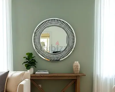 Round Mirror with Intricate Design