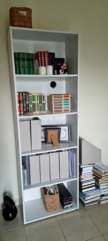 Ikea White Bookcase with 4 Shelves