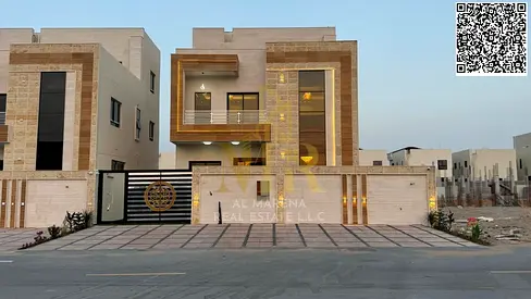 Villa for sale, all registration and ownership fees included, on the main street, ready to move in, in one of Ajman's most prestigious areas. Freehold