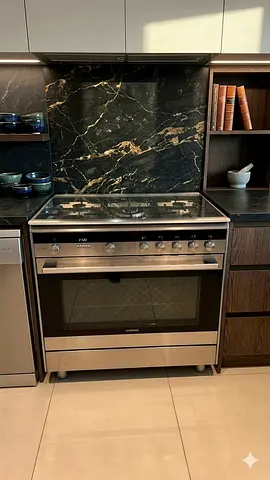 Siemens iq700 5 burner Combination Cooking range top gass oven electric 90Cm model  HQ738357M