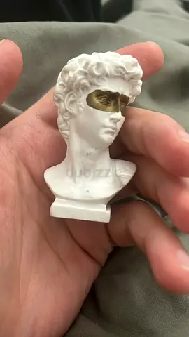 Small White Bust Sculpture (David-style) - Decorative Mini Statue