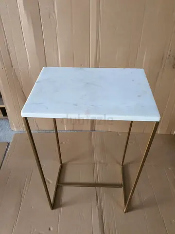 My white marble side table with gold frame
