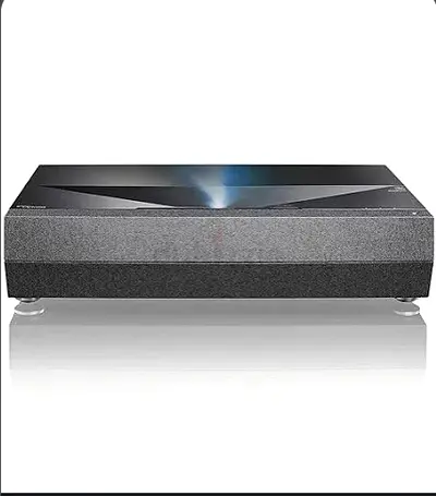 Ceiling-mounted projector with projection screen — used home theater setup