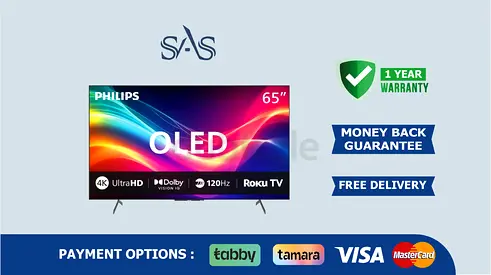 Philips 65 inch TV | OLED 4K Roku 120Hz Smart TV | New - Free Delivery | Warranty | 65OLED974