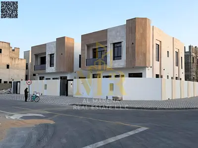A villa with all electricity, water and air conditioning fees included, on the main street, ready to move in, in the most prestigious areas of Ajman.