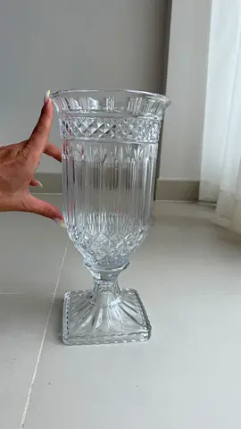 Clear Glass Pedestal Vase