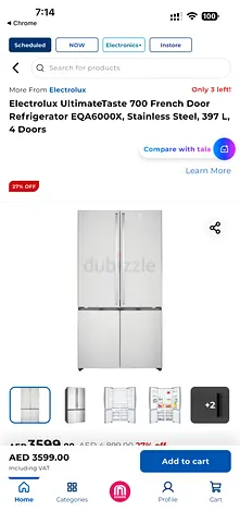 Electrolux French Door Refrigerator EQA6000X