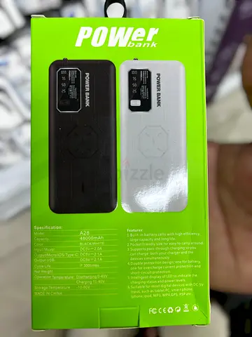 Power Bank A28 - 40000mAh Capacity