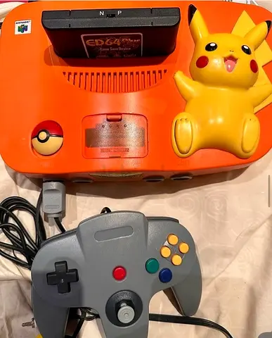 Nintendo 64 Pikachu Pokemon Orange yellow Console