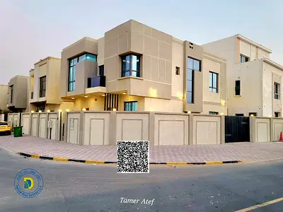 For sale, a corner villa in Al Zahya area, 5 rooms, including electricity, water and AC, bank financing, freehold