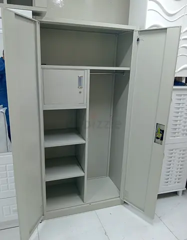 Spacious Metal Wardrobe with Shelves