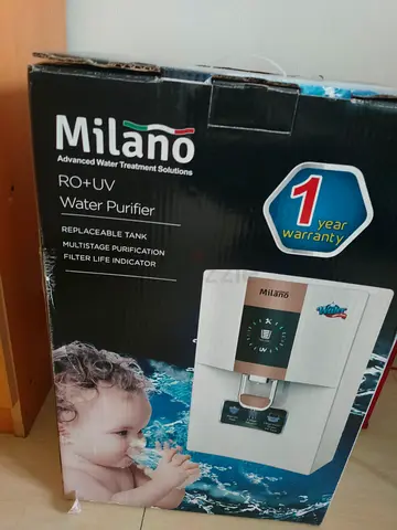 My Milano RO+UV Water Purifier — in original box, 1-year warranty