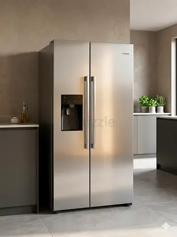 BOSCH SERIES 8 side by side refrigerator with water depanser and ice maker BY HWS