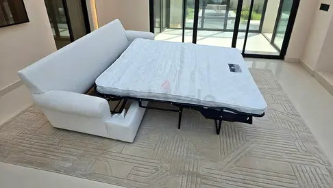 Cratebarrel two seater sofa bed with mattress