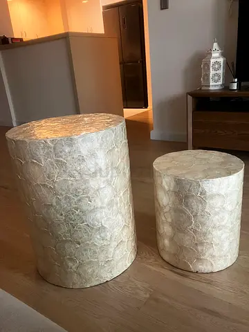 2 shell inlay tables for sale