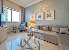 Furnished 1BR Apartment | Downtown City View | Balcony
