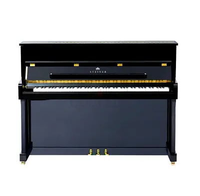 Steiner HU-110e Upright Piano Black