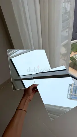 Two Square Mirror Tiles - Decorative Wall Mirrors