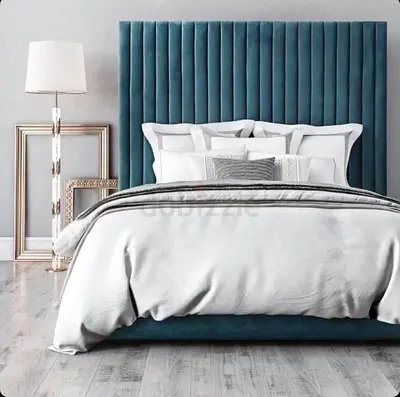 King Size Brand New Luxury Customisable Bed with luxurious Design Headboard in premium Valvet