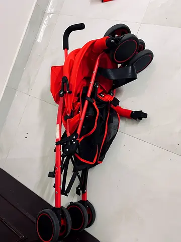 Baby stroller mickey mouse red