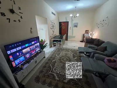 غرفة و صالة مفروشة بالكامل ثاني ساكن للإيجار الشهري مقابل محكمة عجمان شامل كل الفواتير و الإنترنت