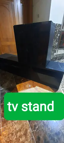 Black Glossy TV Stand — 3-Piece Entertainment Unit