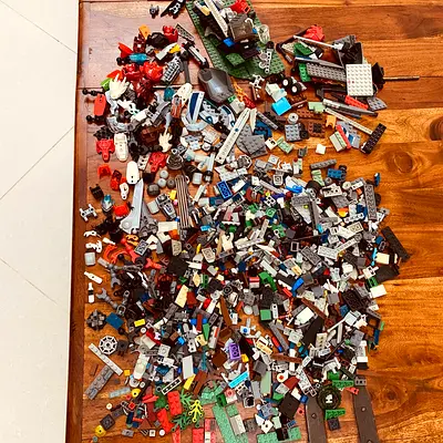 Assorted Building Blocks and LEGO Pieces