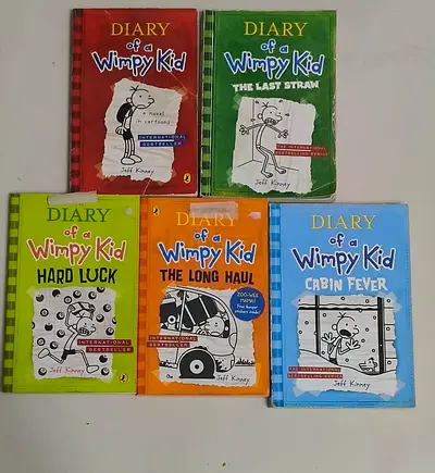 Diary of a Wimpy Kid - 5-book set (Original, The Last Straw, Hard Luck, The Long Haul, Cabin Fever)